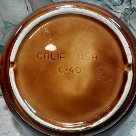 Vintage California Pottery C-40 Ceramic Chicken Soup Tureen 🐔🍲 - Picture 7 of 9